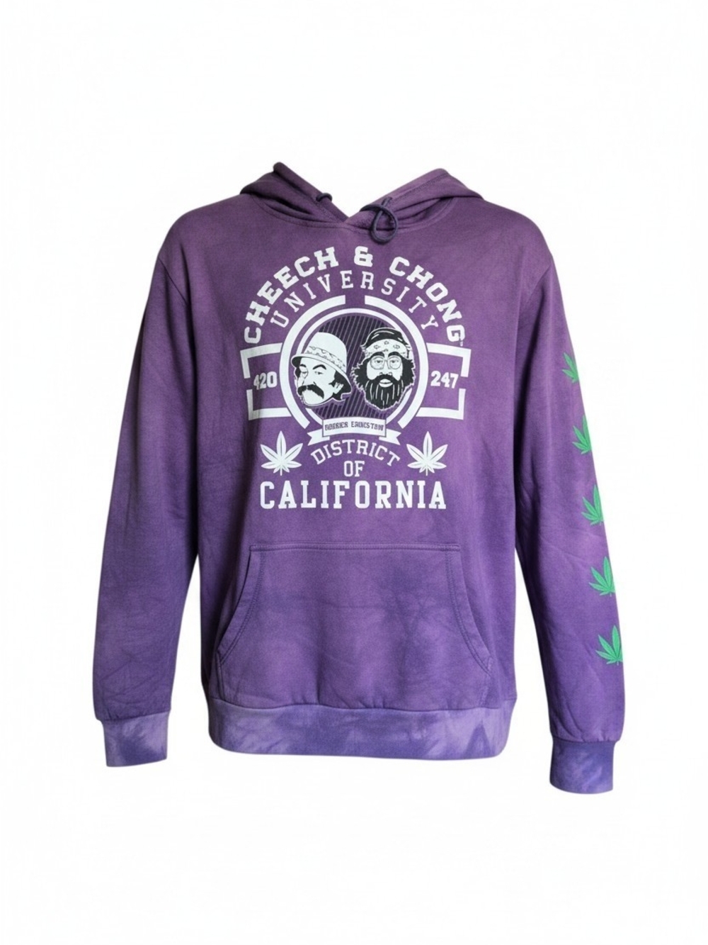 Cheech & Chong University Hoodie Purple 420 Higher Education Graphic Sweatshirt